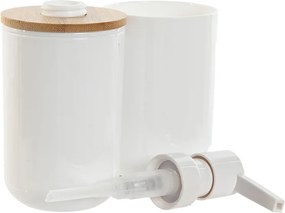 Σετ Μπάνιου Home ESPRIT Λευκό Φυσικό Bamboo πολυστερίνη 7 x 7 x 16 cm