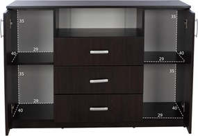 ΜΠΟΥΦΕΣ ADLER HM2430.02 ΜΕΛΑΜΙΝΗ WENGE 120X45X85Yεκ