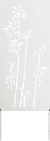 vidaXL Οθόνη Ιδιωτικότητας Κήπου Floral Λευκό 50 x 140 εκ
