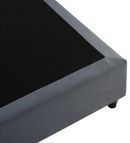 Επενδυμένο Κρεβάτι DOLORES Μονό Βελούδο Γκρί 90x200 εκ. 90x205x105 εκ.