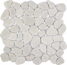 vidaXL Πέτρες Pebble Λευκό 30 x 30 cm Πέτρες Ποταμού