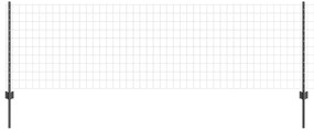 Τείχος και Πόστ Γκρι 0,8 x 25 m Ατσάλι