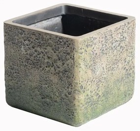 Supergreens Γλάστρα Πήλινη Τετράγωνη Βρύα Πράσινη 30x30x27 εκ.