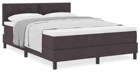 vidaXL Κρεβάτι box spring με στρώμα Σκούρο Καφέ 160 x 200 cm ύφασμα