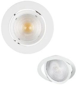 Χωνευτό Σποτ Φωτιστικό Οροφής LED COB 10W 4000K Λευκό Epistar 5989 Spotlight-5989-Λευκό 5989