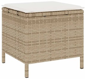 vidaXL Σέτ φαγητού για κήπο Μπεζ συνθετικό ρατάν