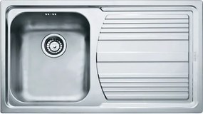 Franke Logica LLL 611 Ένθετος Σαγρέ Ανοξείδωτος Νεροχύτης Inox Ποδιά Δεξιά 45 cm