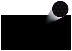 Κάλυμμα Πισίνας Μαύρο 732 x 366 εκ. από Πολυαιθυλένιο