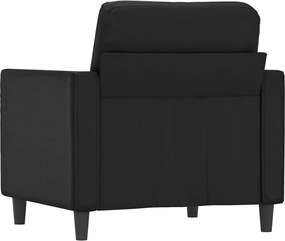 vidaXL Πολυθρόνα Μαύρη 60 εκ. από Συνθετικό Δέρμα