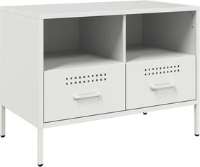vidaXL Έπιπλο Τηλεόρασης Λευκό 68x39x50,5 εκ. από Χάλυβα