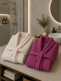 Stewehome Σετ διπλής βαμβακερής ρόμπας μεγάλου μεγέθους (3XL)