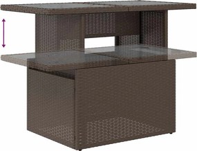 vidaXL Σετ Καναπέ Κήπου με μαξιλάρι 6 pcs Καφέ Πολυ ράταν