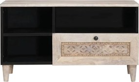 vidaXL Ντουλάπι TV Λευκό που έχει υποστεί λεύκανση 80 x 33 x 46 εκ