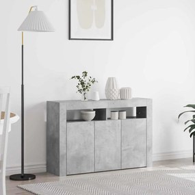 vidaXL Συρτάρι Γκρι από Μηχανικά Ξύλο 116 x 30 x 75 εκ. Ορθογώνιο