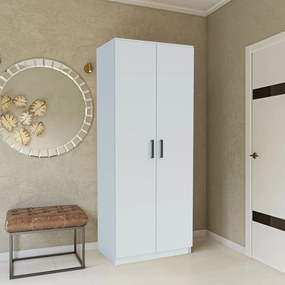 Ντουλάπα Δίφυλλη Simple Λευκή 80x52x205cm - GR-SIM2D-1
