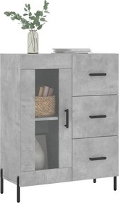 vidaXL Ντουλάπι Γκρι Σκυροδέματος 69,5x34x90 εκ. Επεξεργασμένο Ξύλο