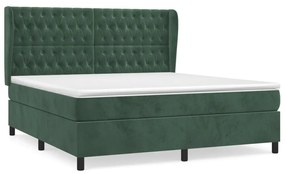 ΚΡΕΒΑΤΙ BOXSPRING ΜΕ ΣΤΡΩΜΑ ΣΚΟΥΡΟ ΠΡΑΣΙΝΟ 180X200ΕΚ. ΒΕΛΟΥΔΙΝΟ 3129408