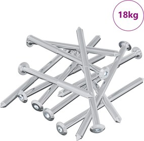 vidaXL Βίδα 1000 pcs Ασημί M6 x 100 χιλ. Ατσάλι