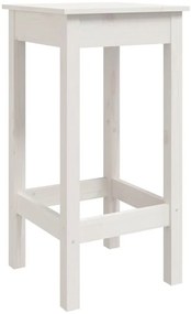 vidaXL Σετ Επίπλων Μπαρ 3 Τεμαχίων Λευκό από Μασίφ Ξύλο Πεύκου