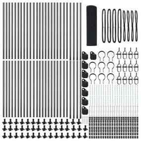 vidaXL Στύλος Περιφράξεων Γκρι 100 x 0,5 m (19 x 19 mm πλέγμα)