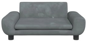vidaXL Καναπές Παιδικός Σκούρο Γκρι 70 x 45 x 33 εκ. από Βελούδο