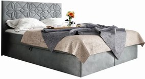 Επενδυμένο κρεβάτι Box 1-Gkri-160 x 200