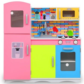 vidaXL Κουζίνα Παιδική Πολύχρωμη 80 x 30 x 85 εκ. από MDF