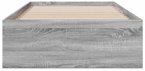 vidaXL Πλαίσιο Κρεβατιού με Συρτάρια Γκρι Sonoma 75x190 εκ. Επεξ. Ξύλο