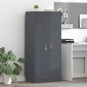 vidaXL Ντουλάπι αποθήκευσης Ανθρακί 60 x 40 x 140 cm Ατσάλι