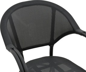 Πολυθρόνα Elyza pakoworld μαύρο αλουμίνιο-μαύρο textilene 57x62x84εκ