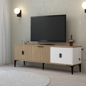 Έπιπλο Τηλεόρασης Δρυς / Λευκό GRICIR 150x35x18