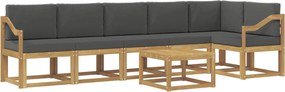 vidaXL Σειρά Καναπέ Εξωτερικού 7 pcs Άσπρο και Ανθρακί Πολυεστέρας