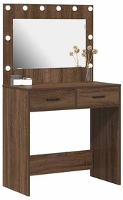 vidaXL Κομοδίνο Καφέ δρυς 78.5 x 41 x 135 εκ Επεξεργασμένο ξύλο
