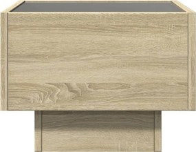 vidaXL Κομοδίνο Άπειρο Φως LED Sonoma Δρυς 40x40x30 εκ.