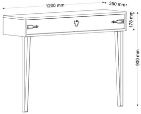 Κονσόλα ArteLibre Thira Καφέ 120x35x90cm