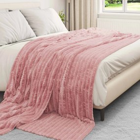 vidaXL Ριχτάρια 6 pcs Ροζ 270 x 240 cm Μαλλί