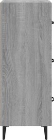 vidaXL Ντουλάπι Γκρι Sonoma 34,5x34x90 εκ. από Επεξεργασμένο Ξύλο
