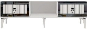 Έπιπλο Τηλεόρασης Linda 475OLV2908 150x29,6x44,6cm White-Silver