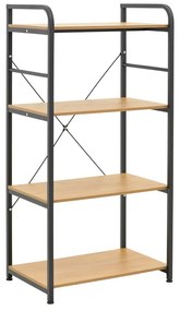 Ραφιέρα επιδαπέδια Depo pakoworld μέταλλο μαύρο-mdf σε oak απόχρωση 60x40x120εκ