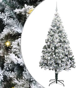 vidaXL Τεχνητό Χριστουγεννιάτικο Δέντρο με 300 LED Λευκό 210 cm