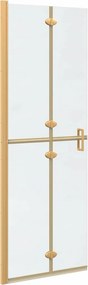 vidaXL Τοίχος Walk-In Ντους Χρυσό 70 x 6,5 x 190 εκ.