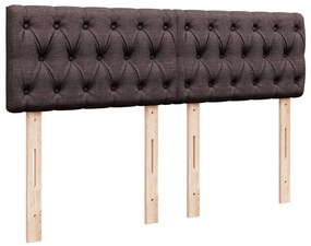 ΚΡΕΒΑΤΙ BOXSPRING ΜΕ ΣΤΡΩΜΑ ΣΚΟΥΡΟ ΚΑΦΕ 160X200 ΕΚ ΥΦΑΣΜΑΤΙΝΟ 3289041