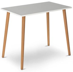 Τραπέζι Fiona Megapap από μελαμίνη χρώμα λευκό 90x55x75εκ. - 0117728