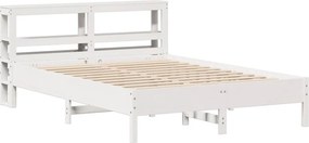 vidaXL Σκελετός Κρεβ. Χωρίς Στρώμα Λευκό 140x200 εκ Μασίφ Πεύκο
