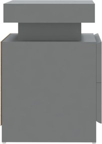 vidaXL Κομοδίνο Γκρι 40 x 35 x 52 εκ. από Επεξ. Ξύλο