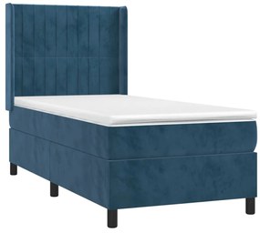 ΚΡΕΒΑΤΙ BOXSPRING ΜΕ ΣΤΡΩΜΑ ΣΚΟΥΡΟ ΜΠΛΕ 80 X 200 ΕΚ. ΒΕΛΟΥΔΙΝΟ 3132769