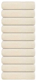 vidaXL Πετσέτες Χεριών 10 Τεμ. Κρεμ 50x100 εκ. 360 γρ/μ² 100% Βαμβ.