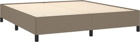vidaXL Κρεβάτι Boxspring με Στρώμα Taupe 180x200 εκ. Υφασμάτινο