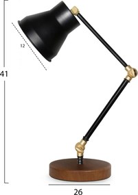 ΦΩΤΙΣΤΙΚΟ ΕΠΙΤΡΑΠΕΖΙΟ ΜΕΤΑΛΛΙΚΟ ΜΑΥΡΟ HM7585.01