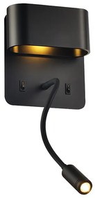 Φωτιστικό Επίτοιχο Aca V86LEDW45BK PRIAMUS Μαύρο Ματ (Black Mat) 3000K